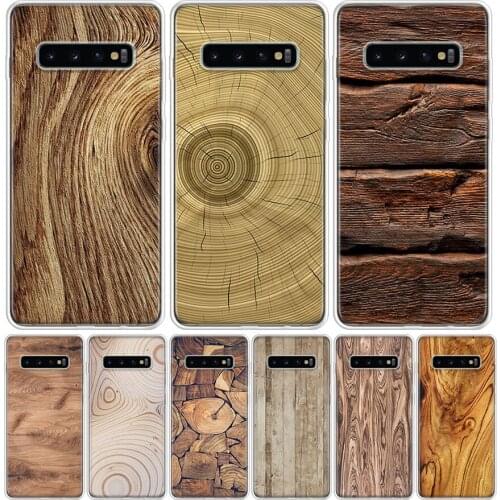 Natural Bamboo Wood Grain Phone Case for Samsung Galaxy S10 S20 Ultra Note 10 9 8 S9 S8 S7 J4 J6 J8 Plus Lite + Popular Cover Ca