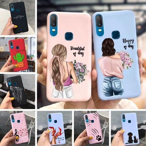 6.35" For Vivo Y17 2019 Case Fashion Girls Painted Soft TPU Protector Cover For Vivo Y12 Y15 2019 Case For Vivo Y3 U10 Case Y 17