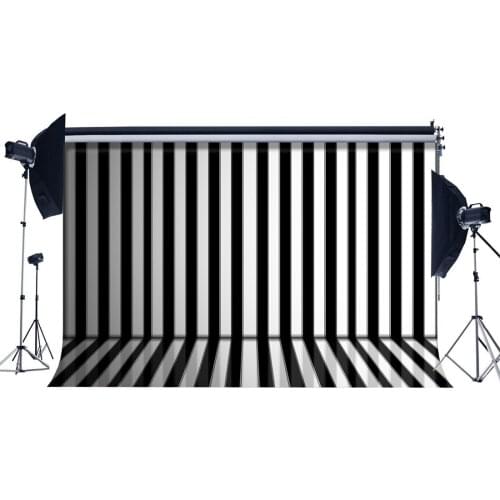 Black and White Stripes Wallpaper Backdrop Piano Keyboard Backdrops Interior Decoration Wallpaper Background