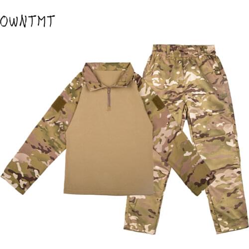 Kids Boys Military Tactical Army Uniform Hunting Clothing Sets Children Airsoft Camouflage Hiking Jackets Outdoor Sport Suit