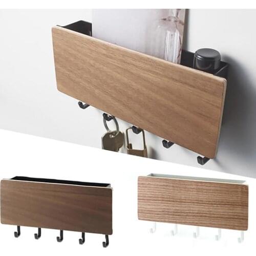 Home Office Decorative Wall Shelf Key Hooks Hanging Storage Holder Organizer Decoration Made of high quality plastic and metal