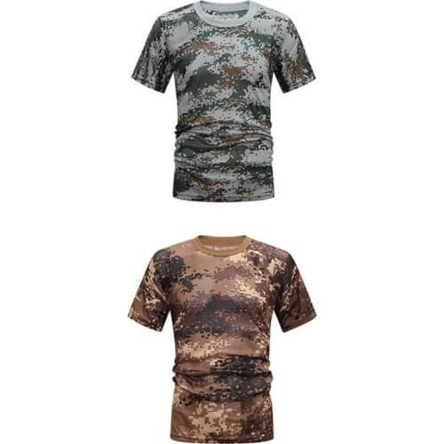 Student Military Training Speed Dry Short Sleeve Jungle Summer Camouflage Clothing 130 Codes 185 Digital Colors