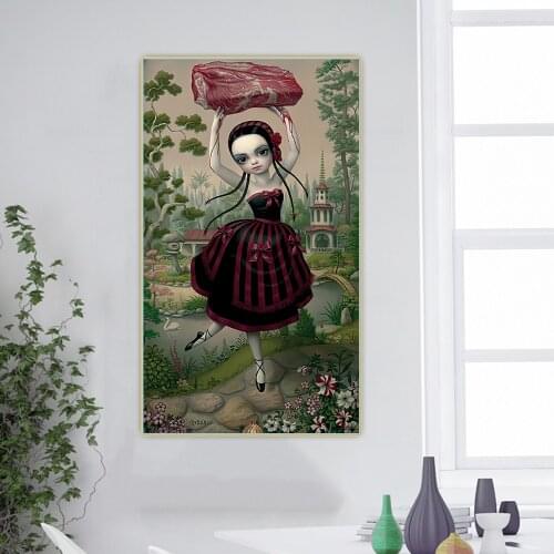 Citon Mark Ryden《Meat Dancer》Surrealist Canvas Oil Painting Artwork Poster Picture Wall Decor Modern Home Living room Decoration