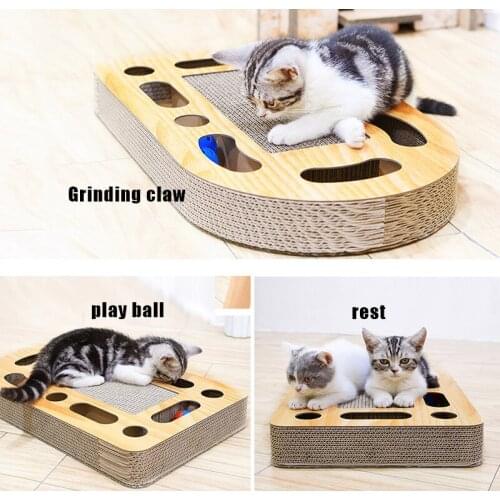 Combination Toys for Cats Scratch Board Funny Cats Toy Balls Toys for Cat Scratching Post Pad For Pet Intelligence Develop Play