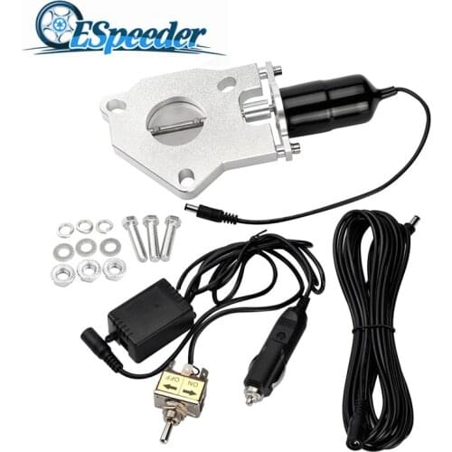 ESPEEDER 2.25 Inch Stainless Headers Y Pipe Electric Exhaust Cutout Cut Out Kit With Manually Switch Car Modified Exhaust Parts