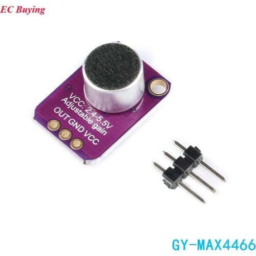 MAX4466 Sensor Module GY-MAX4466 Electret Microphone Amplifier Sensor With Adjustable Gain For Arduino