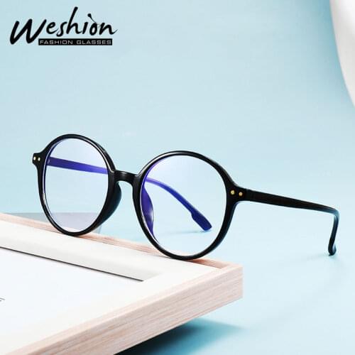 Fashion Women Glasses Anti-Blue Light Retro Myopic Optic Glasses Frame Simple Round Lady Eye Glasses Reading Eyeglasses UV400