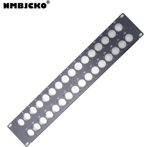 NMBJCKO 2U32CH audio connectors D-Series Panel Mount Jack Chassis Panel Mount Connector with D-series rack panel
