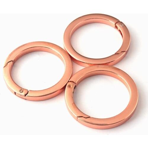 Spring Clasp Necklace Trigger Clasp Spring Buckle Round Clasp Silver Spring Gate Snap Clip Metal O Rings for Chain Purse Key