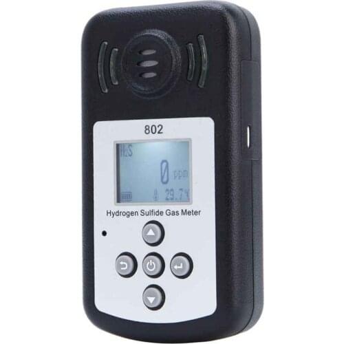 Hydrogen Sulfide Gas Detector Professional LCD Display Hydrogen Sulfide Meter H2S Analyzer Detector Temperature Measurement