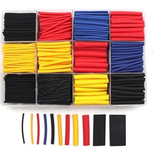 Heat shrink tubing 780pcs/box Thermoresistant tube Heat Shrink Polyolefin Assorted Insulated Sleeving Tubing Wrap Wire Cable Kit