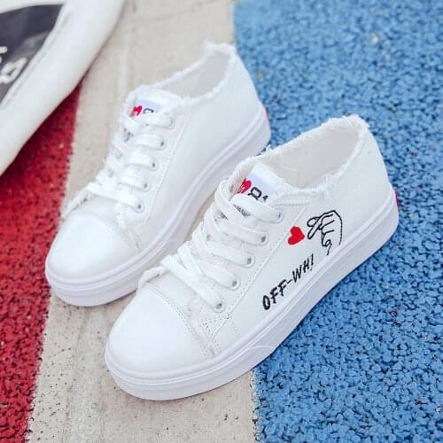 2021 Spring and Summer Canvas Shoes Female Students Korean Fashion White Shoes Flat Shoes