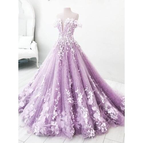 Beaded Formal Evening Dresses Lilac Beads Robe De Soiree Evening Dresses Long Evening Gowns Appliques trouwjurk vestido de festa