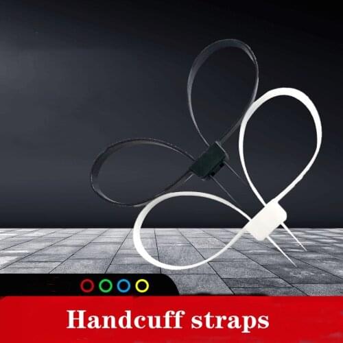10Pcs12Mmx700Mmplastic Police Handcuffs Double Flex Cuff Disposable Handcuffs Zip Tie Double Hole Double Buckle Nylon Cable Ties