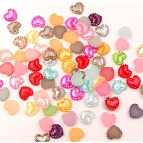 200Pcs Half Heart Plear Cabochon Flatback Decoration Crafts Embellishments For Scrapbooking Diy Accessories 10x10mm