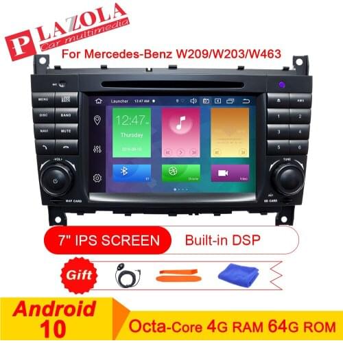 2Din Android 10 Car Stereo Radio Player For Mercedes-Benz W209 W203 C180 C200 C220 C230 C240 C250 C270 C280 W463 DVD Carplay DVR