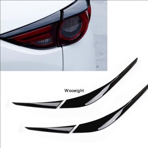 4Pcs Carbon Fiber Rear Tail Light Lamp Cover Trim Strip Taillight Molding Garnish Frame Eyelid For Mazda CX5 CX-5 2017 2018