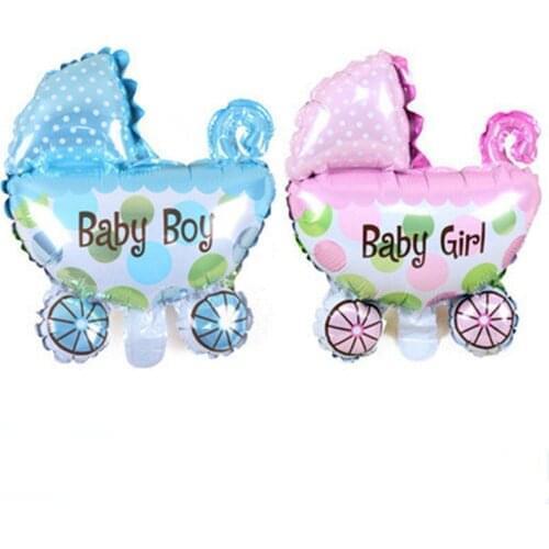 5pcs Small Air Balloons Mini Balls Cars Stroller Children Baby Boy Baby Girl Inflatable Foil Balloons Birthday Party Decoration