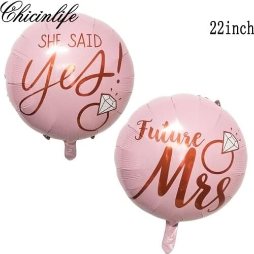 Chicinlife 1Pcs 22inch She Said Yes Foil Balloons Hen Party Wedding Party Out Night Bridal Shower Balloons Supplies