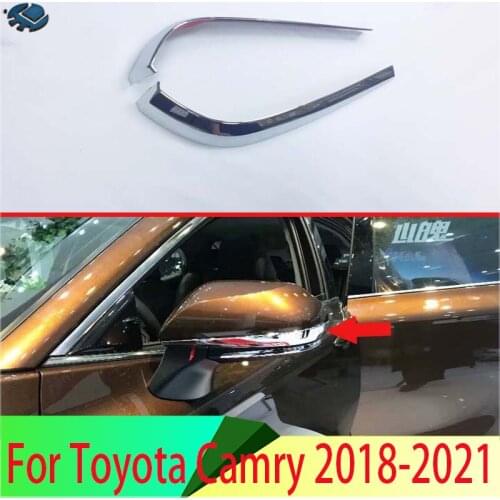 For Toyota Camry 2018 2019 Car Decoration ABS Chrome Side Mirror Rear View Wing Chrome Cover Trim Molding Bezel Car Styling