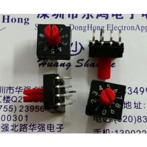 Fuji Japanese FUJISOKU 0-9 coded rotary switch 10 DIP switch inverted Shank DRS4110