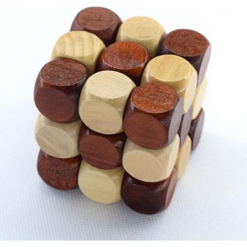 Hot Childrens educational toys for boys Kong Ming lock magic Cube adult intelligence force disassembly combination two color