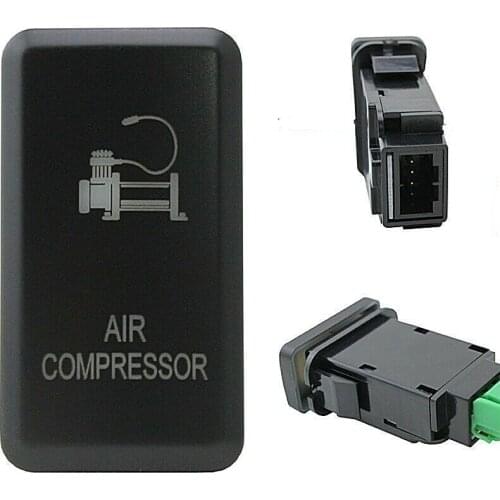 12V Toyotaa Push button switch lasered AIR COMPRESSOR symbol PUSH ON/OFF SWITCH for LARGE Landcruiser Prado Hilux