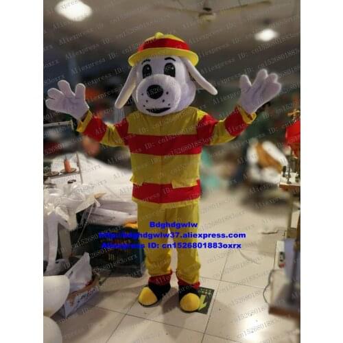 Fireman Fire Dog Firefighter Dog Mascot Costume Adult Cartoon Character Outfit Ceremonial Event Pedagogical Exhibition zx1467