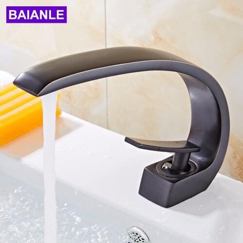 Creative Design Black Basin Faucet Oil rubbed Bronze Classic Hot and Cold water Bathroom Sink Mixer Tap