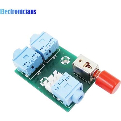 XH-M371 3.5 Audio Signal Switch Module 2 Input and 1 Output Socket Switch Board Press the key to switch for HIFI Amplifier