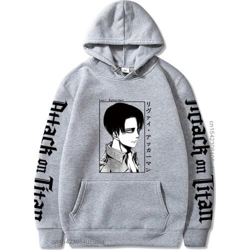 Mens Cool Anime Attack On Titan Hoodie Cartoon Outerwear Punk Hip Hop Sweater Pullover Sweatshirt Unisex
