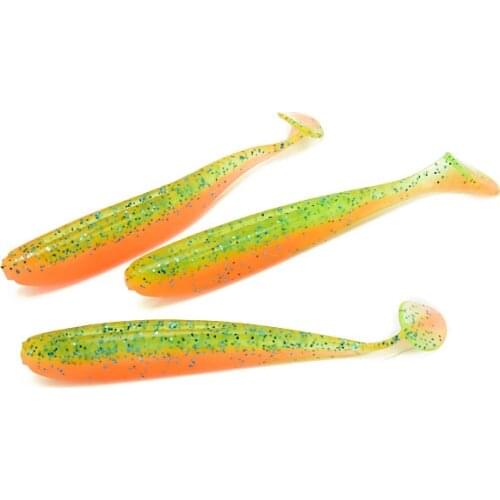 5pcs/lot Soft Lure 1.8g/65mm Wobblers Fishing Lures Easy Shiner Swimbait Silicone Bait Double Color Carp Fishing Artificial Bait