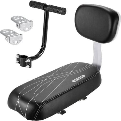 Bicycle Rear Seat Cushion Armrest Footrest Set, Bike Back Seat Child Safety Cushion Armrest Handrail Rear Feet Pedals