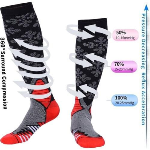 Compression Socks Women Men Socks Crossfit Medical Pressure Socks For Varicose Veins Hockey Socks Leg Relief Pain High Stocking