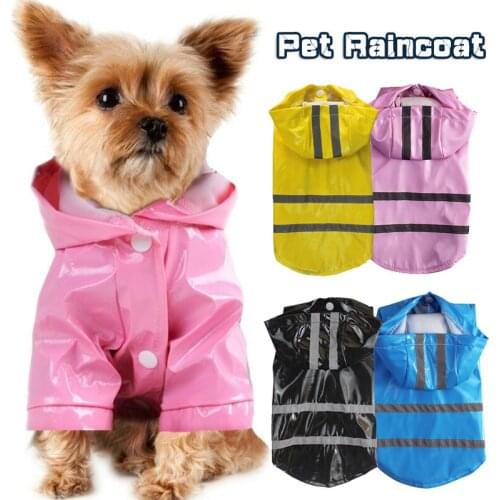 Outdoor Puppy Pet Raincoat Cute Pet Jumpsuit Reflective S-XL Rain Coat Mulit Colors Fashion Pet Dog Waterproof Clothes Raincoat