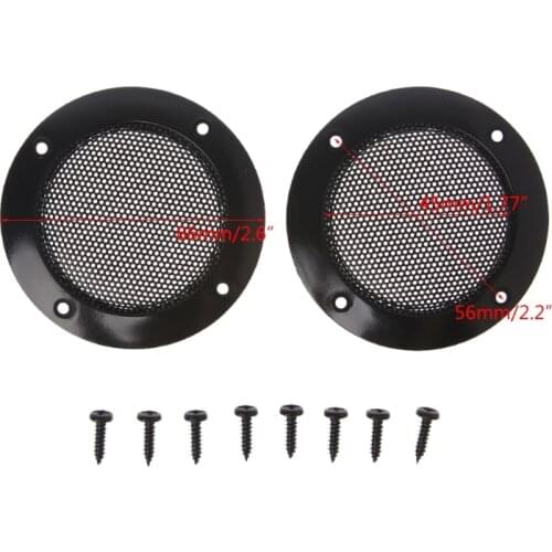 P82F 2PCS 2 Inch Black Car Speaker Grill Mesh Enclosure Net Protective Cover Speaker