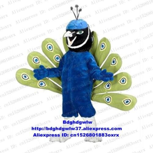 Peacock Peafowl Pavo Mascot Costume Adult Cartoon Character Outfit Suit Leaflet Distribution Can Wear Wearable zx1181