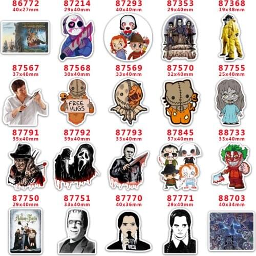 DIY Craft Supplies Sewing Accessories Cartoon Horror Movies Printed Planar Resins Mold 10 Pieces. PR-86772