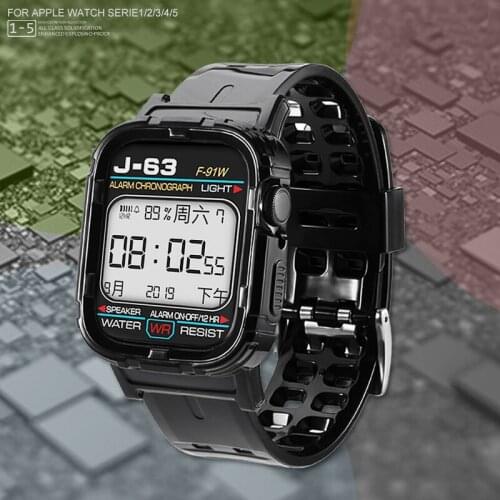 Transparent Strap for Apple Watch Band Series 6 1 2 3 4 5 Silicone Strap for Iwatch 5 4 Sport Strap 38mm 40mm 42mm 44mm wirst