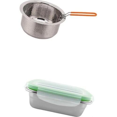 Blesiya Stainless Steel Material Steamed Rice Cooker + Storage Box 1800ml