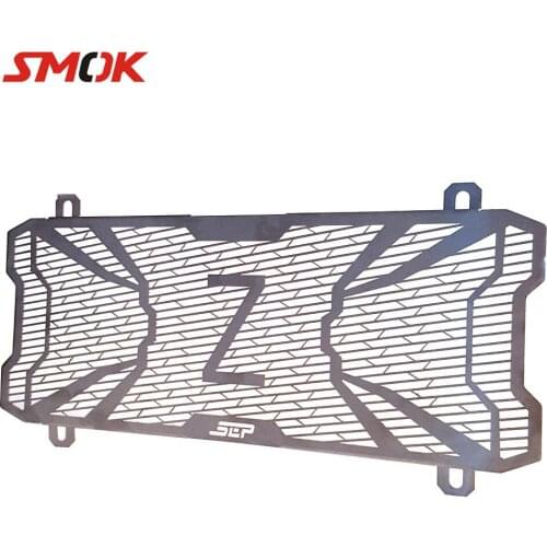 SMOK For Kawasaki Z650 2017 Stainless Steel Motorcycle Radiator Grille Guard Cover Protection Water Tank Guard