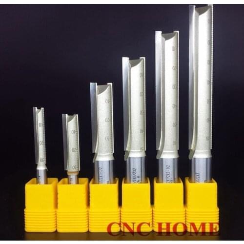 Arden Straight Flute Flush Trimmer Router Bit 1/4 & 1/2 Shank Two Flutes Carbide CNC Wood Craving Engraving Tools Milling Cutter