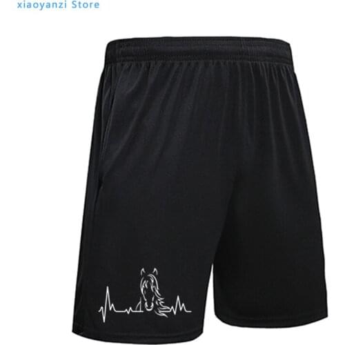 Women Girl Heartbeat of Horse men women running pants Summer Style Shorts Cute Riding Horse unisex sports short pant OT-606
