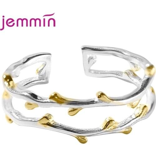 New 925 Sterling Silver Tree Branches 925 Sterling Silver Opening Rings For Women Fashion Engagement Ring Jewelry