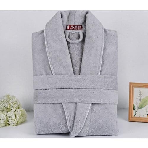 Winter Thinkening Robe Lovers Cotton Toweling Terry Robe For Men And Women Warm Bathrobe Soft Sleeprobe Adult Casual Homewear