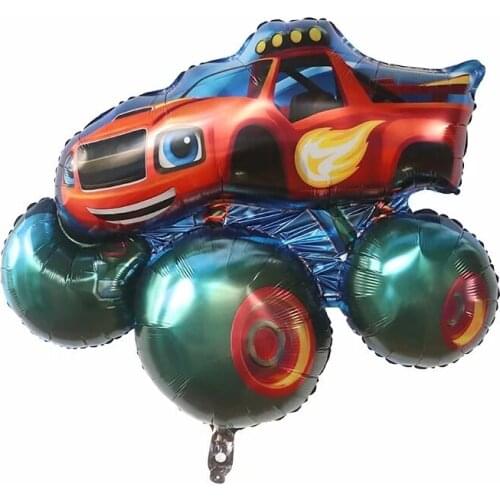 10/20/50pcs Blaze Monster Foil Balloon Sports Car Ballon Birthday Banner Party Decoration Machines Racing Racecar SUV Toys