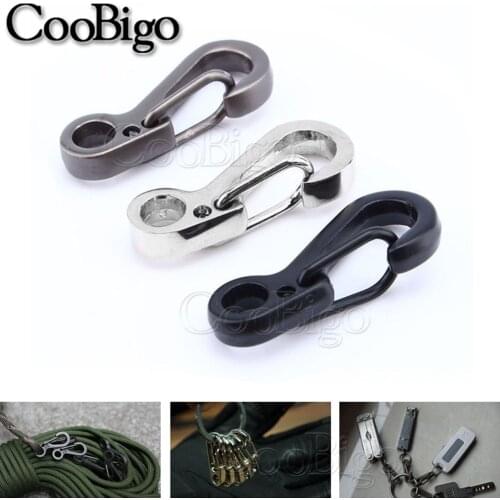 10pcs EDC Carabiner Snap Clip Hook Metal Key Chain Ring Camp Hiking Climbing Paracord Molle Backpack Tactical Travel Parts
