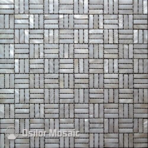 100% natural Chinese freshwater shell mother of pearl mosaic tile for bathroom decoration wall tile