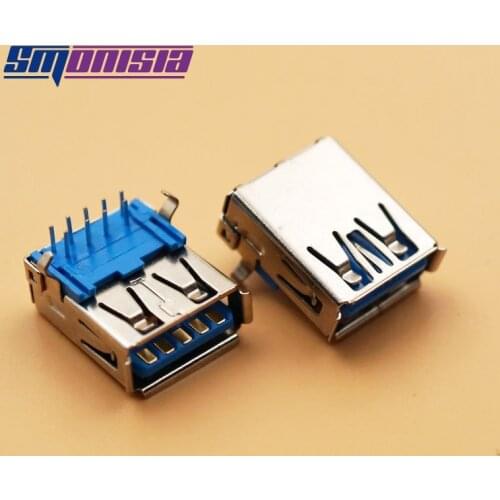 100pcs USB Socket 3.0 high-speed transmission 3.0 USB Female Connector Port