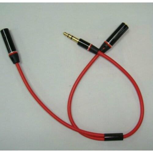 3.5mm Audio Splitter Cable for Jack Male to 2 Female Mic Y Splitter AUX Cable Headset Splitter Adapter 500pcs